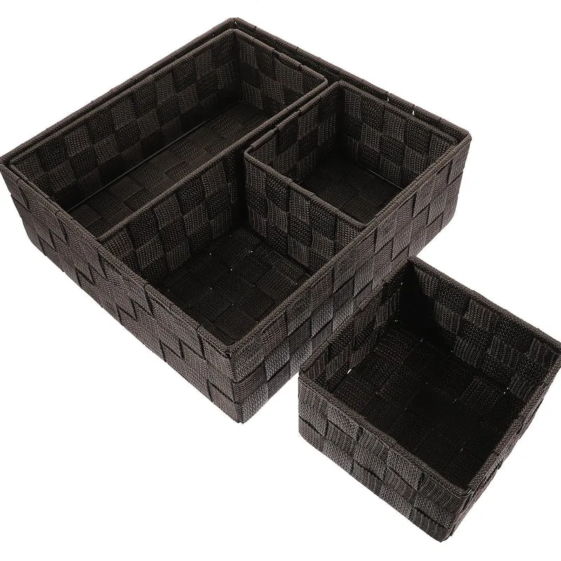 LALAFINA 4 Stück Desktop Organizer Würfel aus Nylon und Eisen