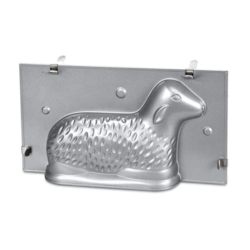 Städter ' Osterlämmchen 3D-Backform 2-Teilig Metall Silber'