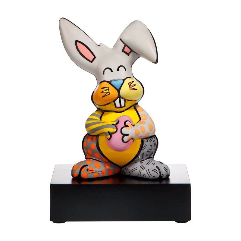 Goebel Pop Art Romero Britto 'RB P Grey Rabbit 23'