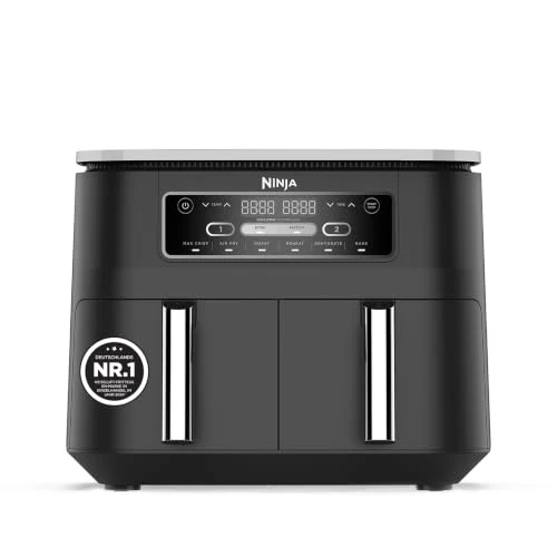Ninja Foodi Dual Zone Digitale Heißluftfritteuse, 7,6L Airfryer, 2 Fächer