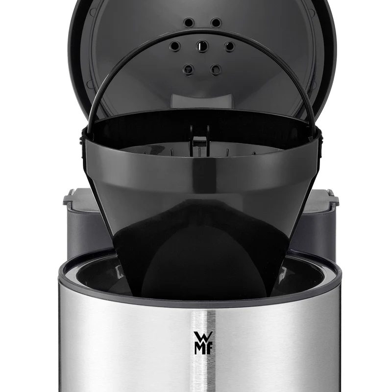 WMF Stelio Aroma Filterkaffeemaschine mit Glaskanne, Filterkaffee, 10 Tassen, Kaffeemaschine Edelstahl, Tropfstop, Warmhalteplatte, Abschaltautomatik, 1000 W