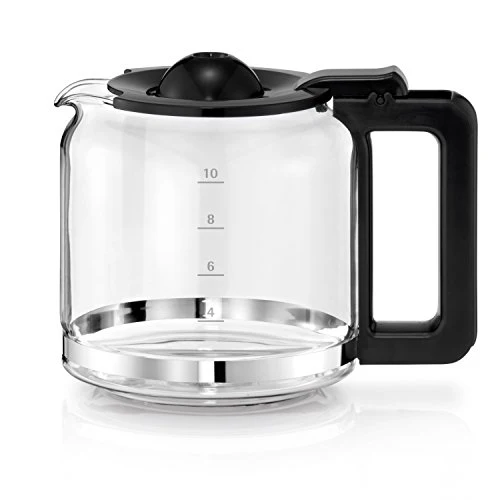 WMF Stelio Aroma Filterkaffeemaschine mit Glaskanne, Filterkaffee, 10 Tassen, Kaffeemaschine Edelstahl, Tropfstop, Warmhalteplatte, Abschaltautomatik, 1000 W