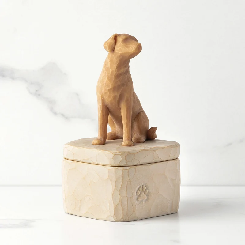 Willow Tree Figur 'Love my Dog (Golden) Box - Liebe meinen Hund h 12.7cm' 2023