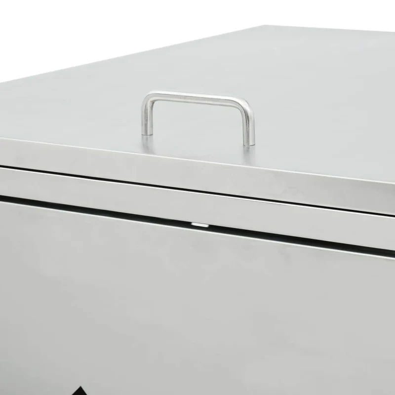vidaXL Mülltonnenbox für 3 Tonnen Müllbox Mülltonnenverkleidung Mülltonne Mülltonnenbox Müllcontainer Gerätebox 240L Edelstahl Silbern