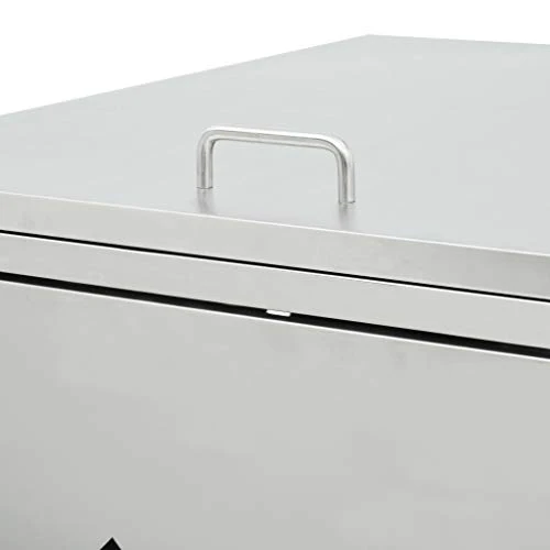vidaXL Mülltonnenbox für 3 Tonnen Müllbox Mülltonnenverkleidung Mülltonne Mülltonnenbox Müllcontainer Gerätebox 240L Edelstahl Silbern