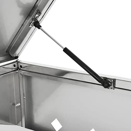 vidaXL Mülltonnenbox für 3 Tonnen Müllbox Mülltonnenverkleidung Mülltonne Mülltonnenbox Müllcontainer Gerätebox 240L Edelstahl Silbern
