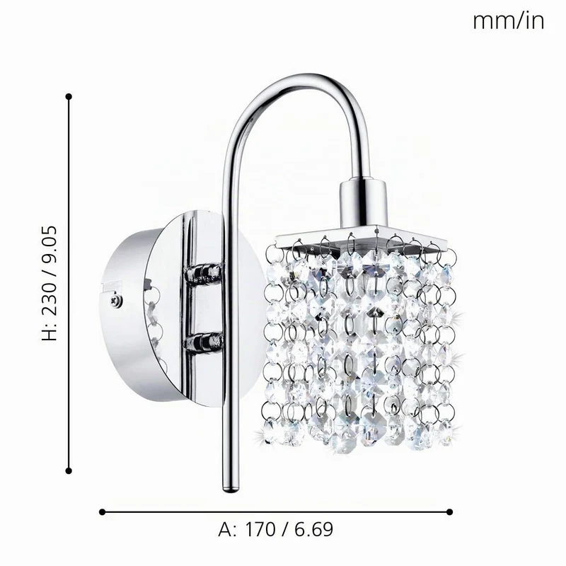 EGLO LED Wandlampe Almonte, Wandleuchte Bad Badezimmer
