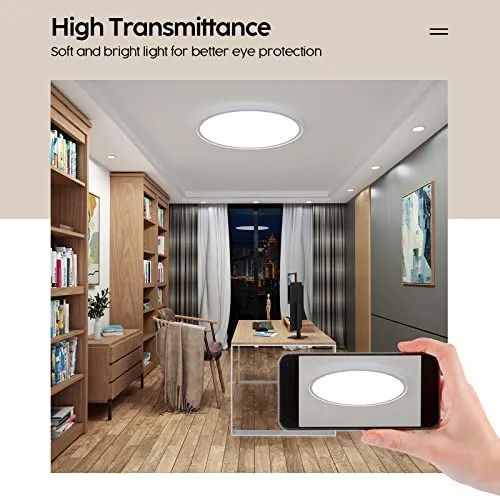 Aisutha LED Deckenleuchte, 24W 2800LM Deckenlampe mit Fernbedienung -Ø30cm