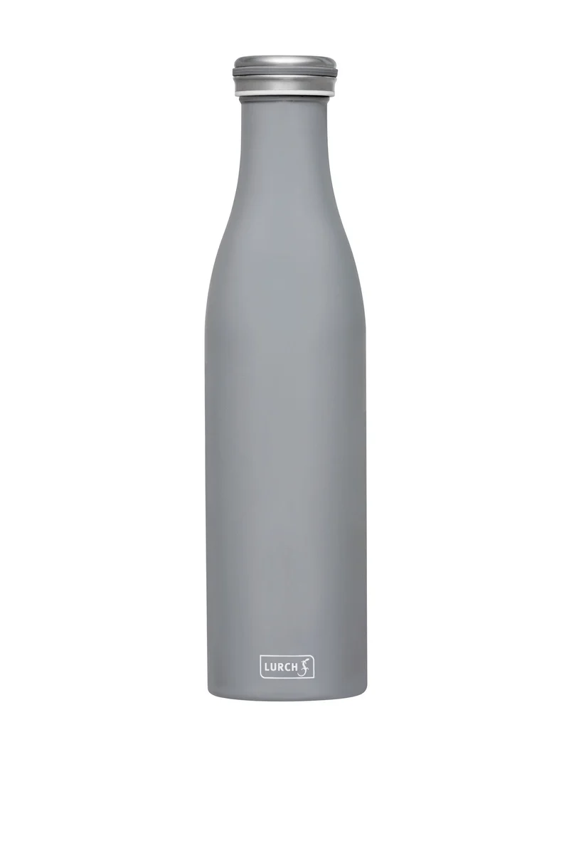 LURCH Isolier-Flasche Edelstahl 0,75l perlgrau