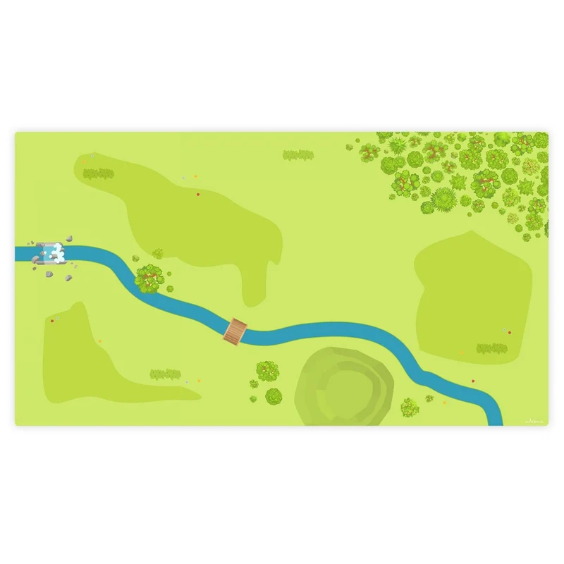 nikima Schönes für Kinder Spielfolie für Lack Tisch 89 x 54 cm Wald & Wiese (Möbel Nicht Inklusive)