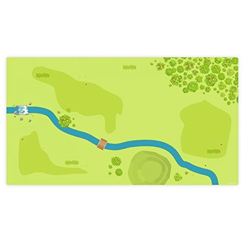 nikima Schönes für Kinder Spielfolie für Lack Tisch 89 x 54 cm Wald & Wiese (Möbel Nicht Inklusive)