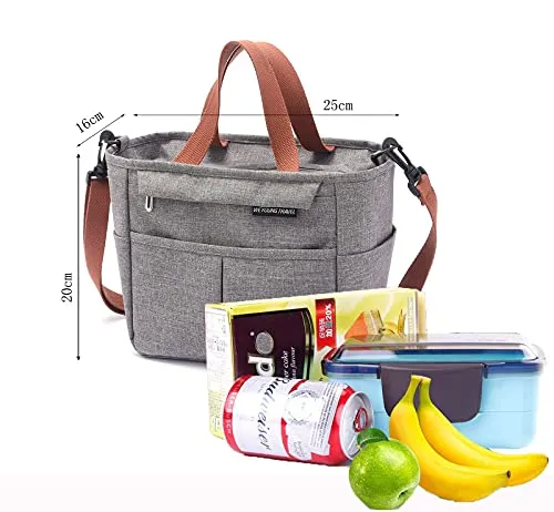 Lunchtasche,Kühltasche Klein lsoliertasche Picknicktasche Thermostasche Mittagessen Tasche Lunchbag Herren/Damen/Kinder für Büro, Schule und Picknick