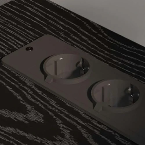 Büroschrank Schwarze Eiche 61x46x67 cm mit Ladestation mobiler Aufbewahrungsschrank aus Holzwerkstoff Modernes Design Robustheit für Homeoffice Wohnzimmer Flur