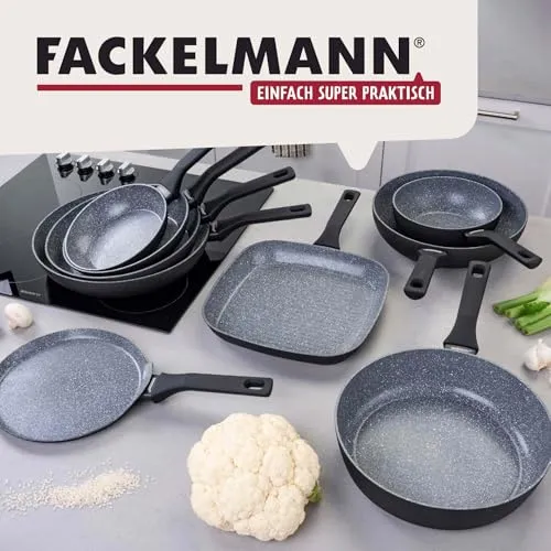Fackelmann Bratpfanne Cosmo – Ø 28 cm aus gepresstem Aluminium, PFAS-freie Excilon Ceramic Beschichtung, Soft-Touch Griff, Reinigung per Hand