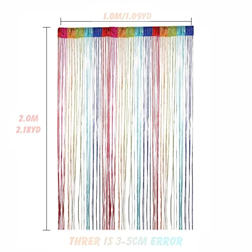 Vidillo Fadenvorhang 100 x 200 cm Fliegenvorhang Terrassentür Türvorhang