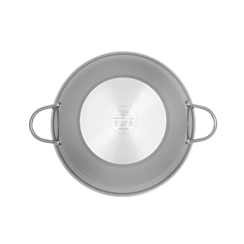 Silit Hongkong Wokpfanne Induktion 36 cm, mit Glasdeckel, CeraProtect keramische Antihaftversiegelung, Edelstahl Wok beschichtet, für alle Herdarten geeignet