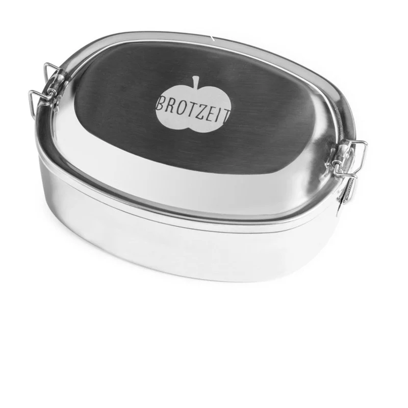 pure & green 'Brotzeit Lunchbox large Brotdose Jausenbox aus Edelstahl 1l'