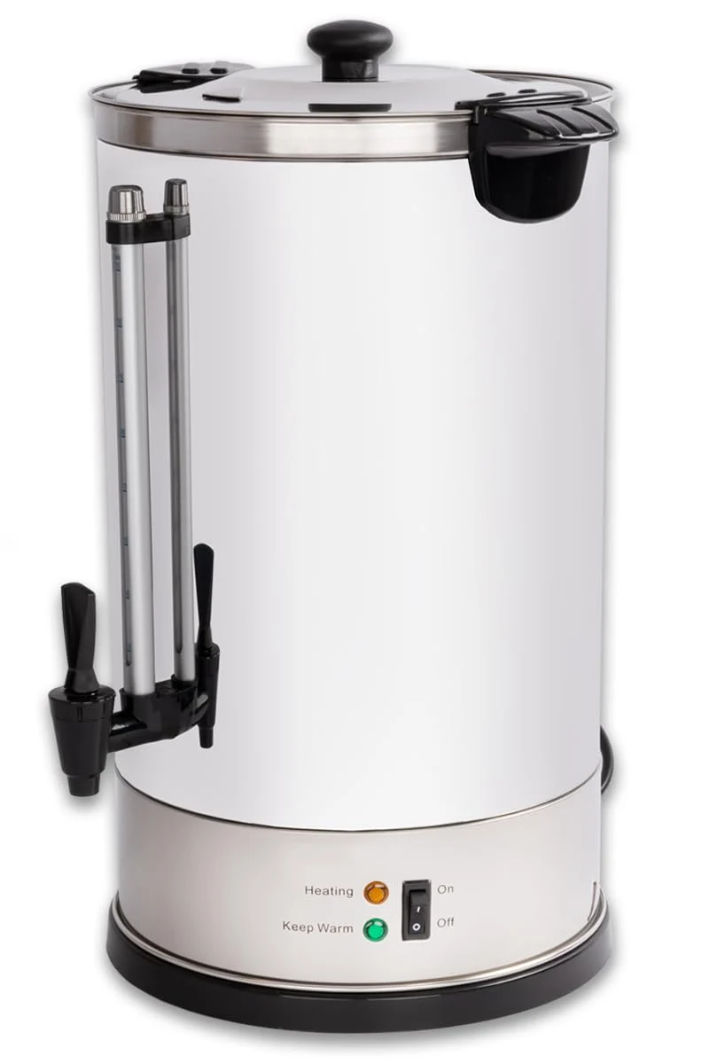 Beeketal 'BGK16' Gastro Rundfilter Kaffeemaschine 16 Liter, Edelstahl Filterkaffeemaschine doppelwandig mit 2 Heizsystemen (Brühen/Warmhalten), Füllstandsanzeiger und rosftreiem Permanent-Filter
