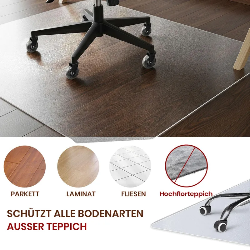 COSYLAND Bodenschutzmatte Bürostuhl Transparent 90x120 cm – rutschfeste Unterlage für Hartboden, Schreibtischstuhl Unterlage klar, Nicht für Teppich geeignet