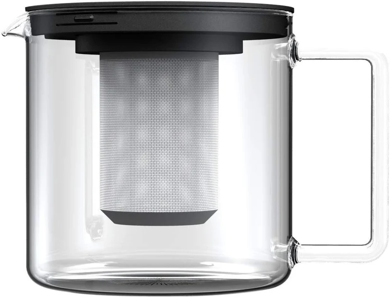 BOHEMIA CRISTAL Teekanne zylindrisch, mit Metallsieb, Inhalt: 1,30 Liter