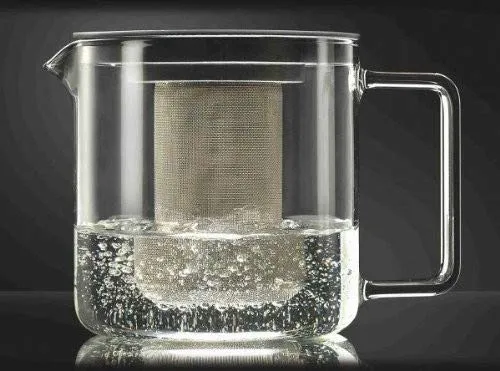 BOHEMIA CRISTAL Teekanne zylindrisch, mit Metallsieb, Inhalt: 1,30 Liter