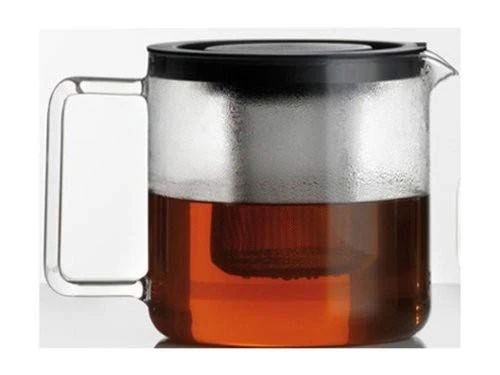 BOHEMIA CRISTAL Teekanne zylindrisch, mit Metallsieb, Inhalt: 1,30 Liter