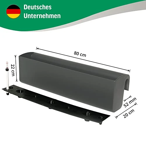 VIVANNO Balkonkasten 80 cm mit Halterung & Bewässerung BALKONA Classico