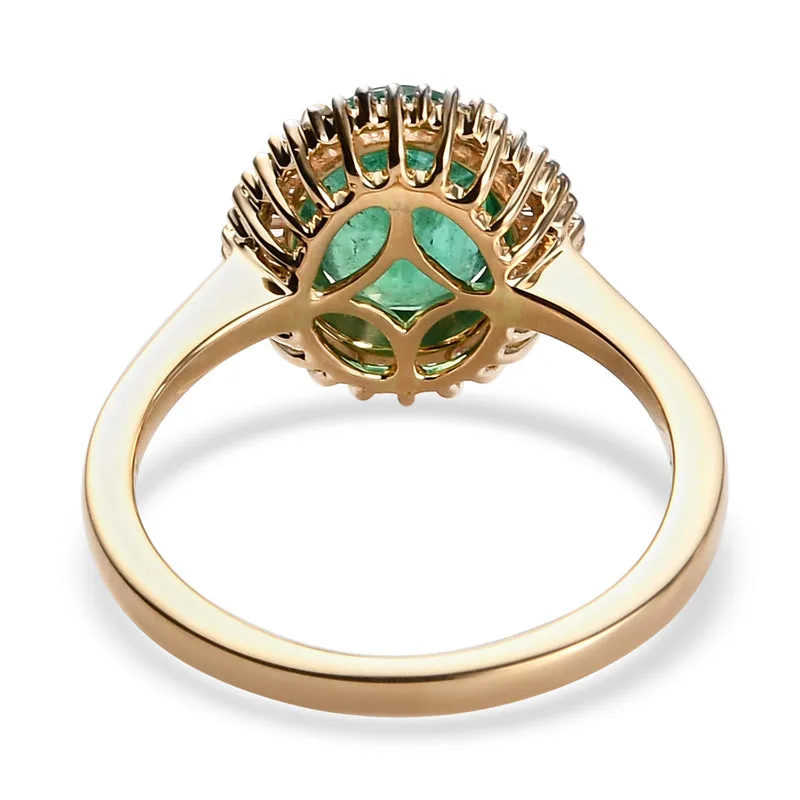 ILIANA AAAA Smaragd und Diamant-Ring, 750 Gelbgold ca. 1.98 ct