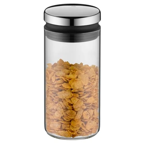 WMF Depot Vorratsdose Glas 1l, Höhe 21,5 cm, Kaffeebohnen Behälter, Kaffeedose, Vorratsglas mit Deckel, Müslidose, Frischhaltedose mit große Einfüllöffnung