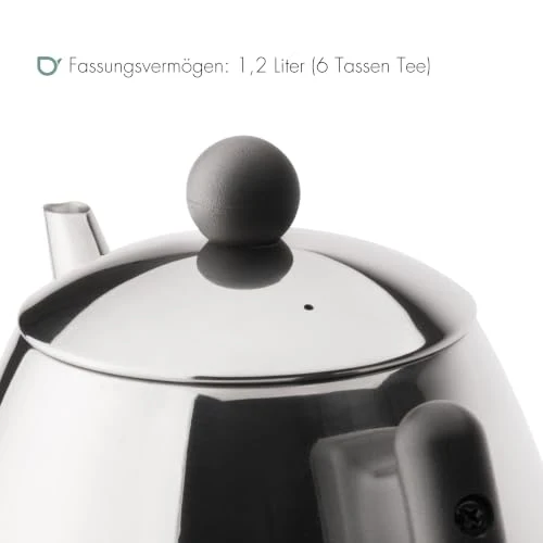 Bredemeijer Teekanne Edelstahl 1,2 Liter, Teezubereiter - Silber