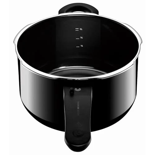 Silit Sicomatic t-plus Schnellkochtopf 2,5l, Schnelltopf 18 cm, Silargan Funktionskeramik, Induktion, 3 Kochstufen, Einhand-Drehregler, schwarz