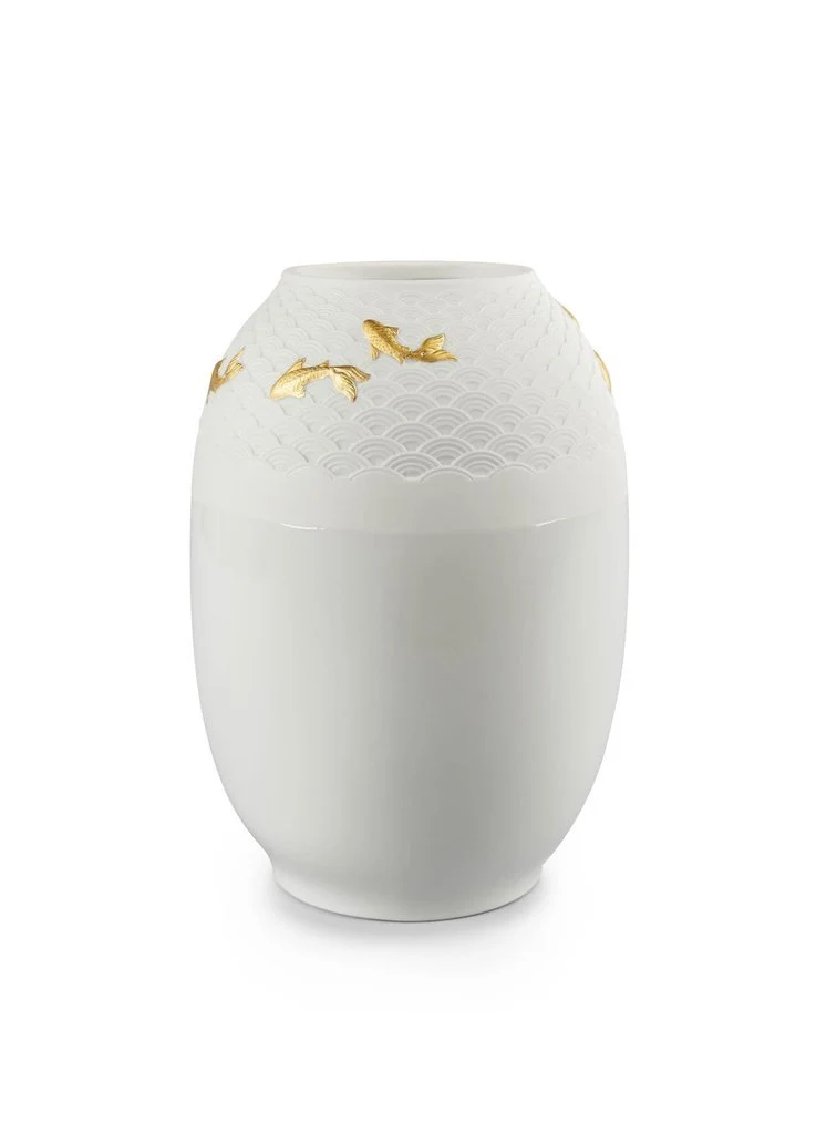 LLADRO® Vase 'Koi Vase. Golden luster - 25cm' 01009462