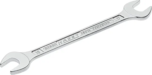 Hazet Doppel-Maulschlüssel 450N-16X17, Außenprofil Sechskant, SW 16 x 17 mm