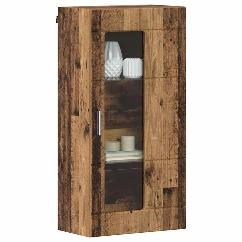 Moderner rechteckiger Holzschrank mit Stauraum, 50 x 29 x 100 cm, aus Holzwerkstoff für Wohnzimmer, Homeoffice oder Schlafzimmer