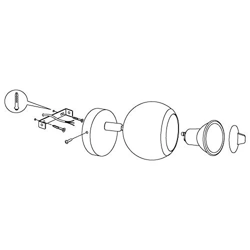 EGLO LED Wandlampe Bimeda, Wandleuchte Wandstrahler