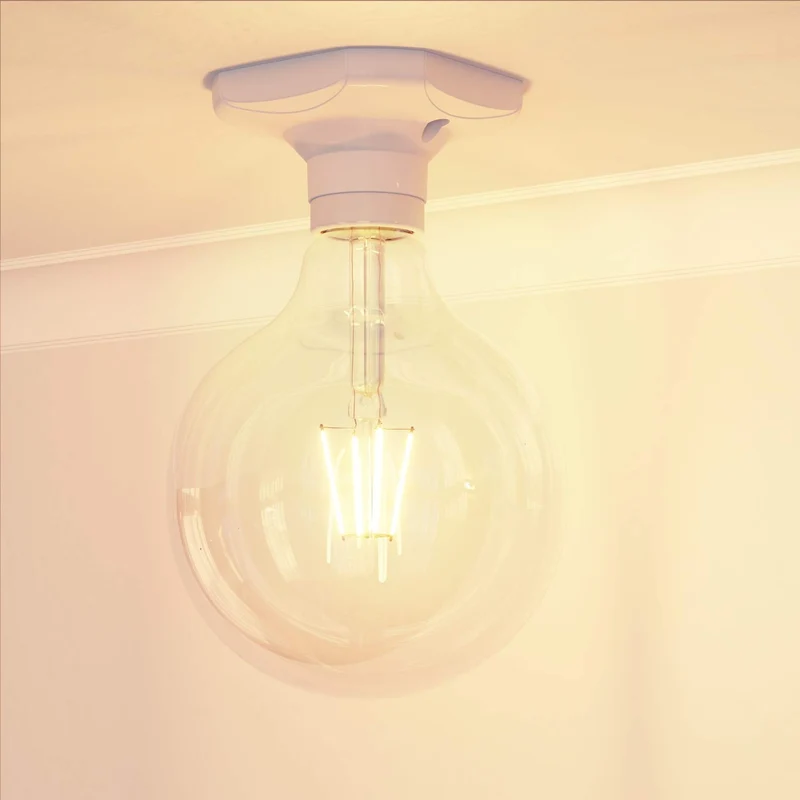 ledscom.de Deckenleuchte/Lampenfassung ELEKTRA, weiß, 1x E27 max. 60W