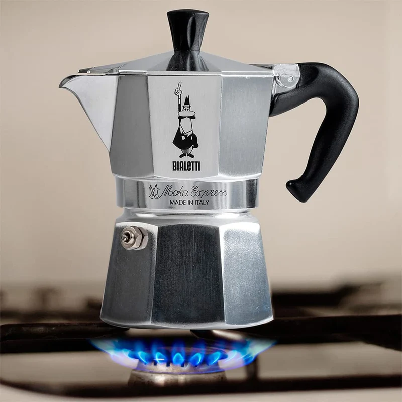 Bialetti Moka Express Kaffeebereiter, Aluminium, für 9 Tassen, 420 ml, silberfarben