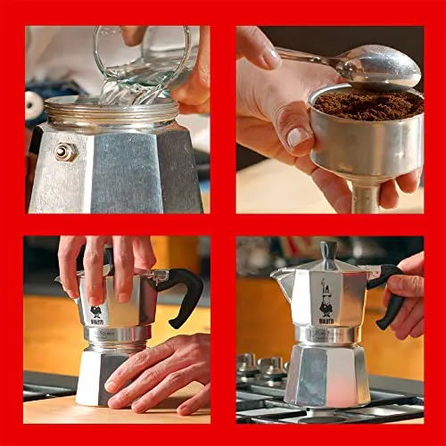 Bialetti Moka Express Kaffeebereiter, Aluminium, für 9 Tassen, 420 ml, silberfarben