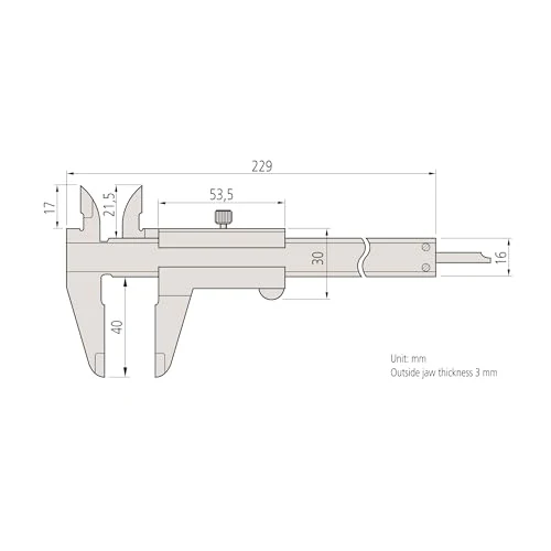Mitutoyo 150 mm Analog Nonius Metrisch Messschieber 0.5 mm