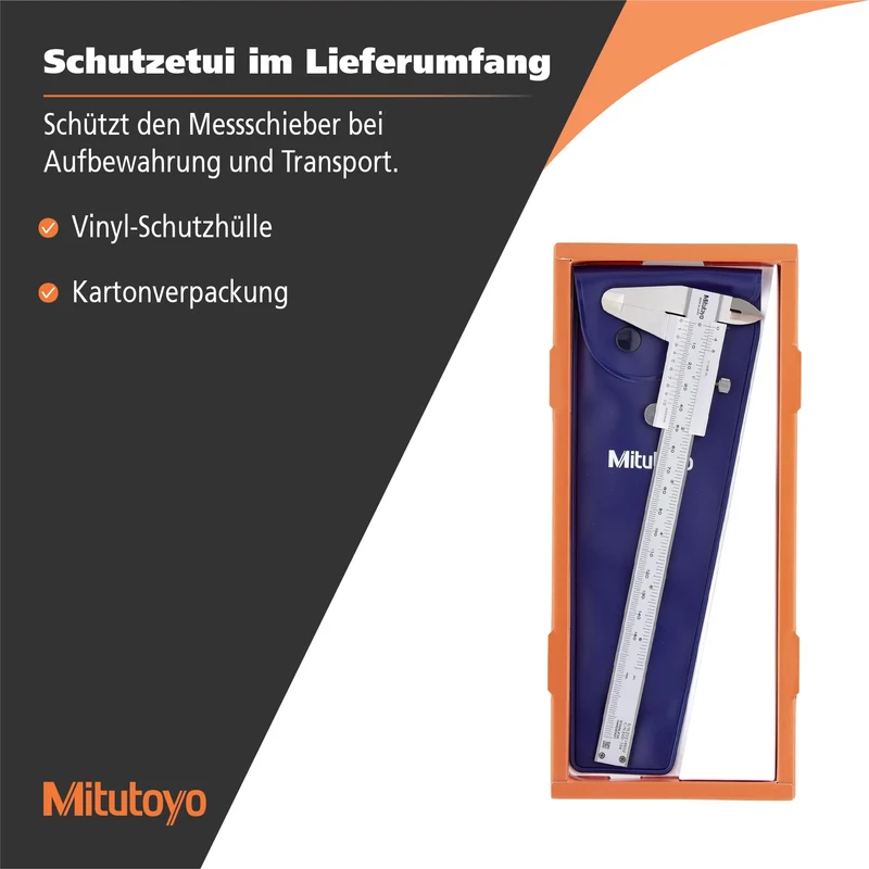 Mitutoyo 150 mm Analog Nonius Metrisch Messschieber 0.5 mm