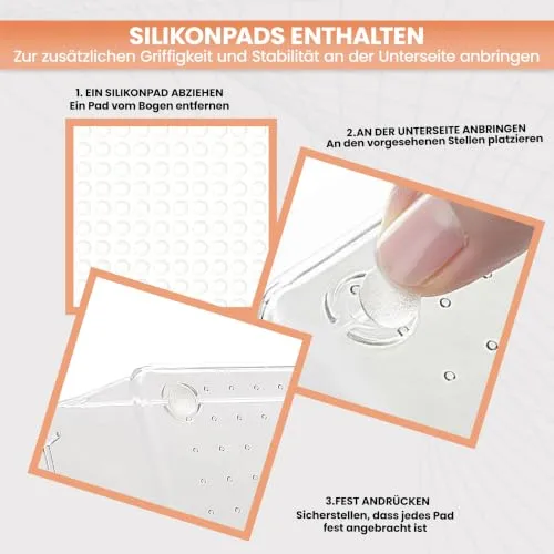 KICHLY Schubladen-Organizer 25-teilig, 4 Größen, Acryl Aufbewahrung
