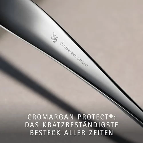 WMF Flame Plus Edelstahl Besteck Set 6 Personen, Essbesteck Set 30 teilig, Hohlheftmesser, Cromargan protect poliert, kratzbeständig, spülmaschinenfest