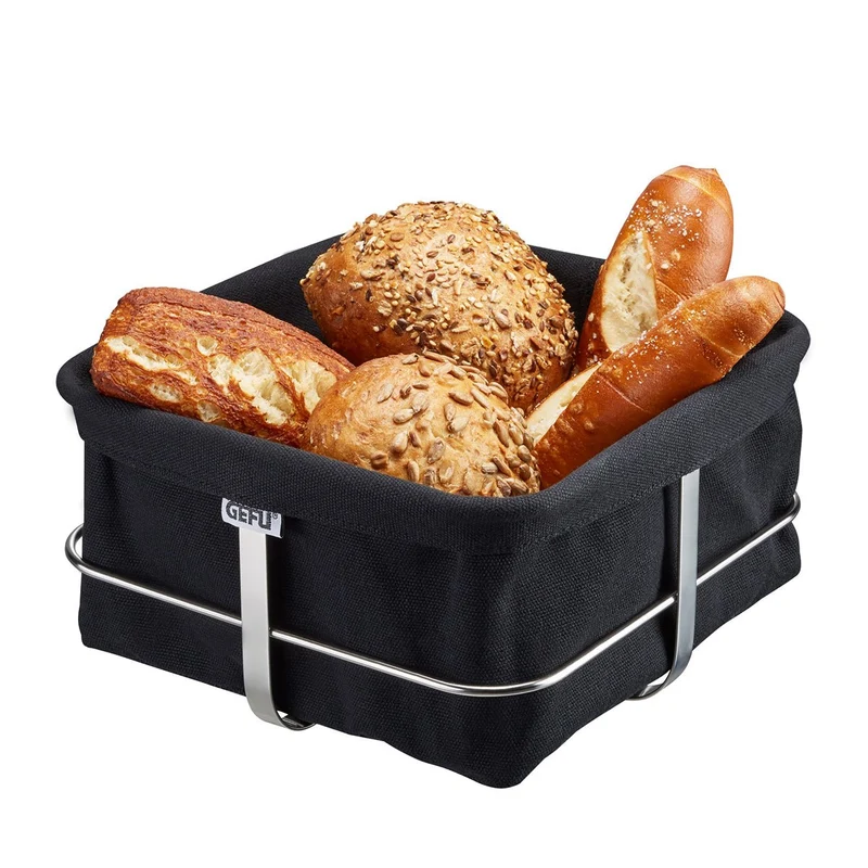 GEFU 'Brotkorb BRUNCH, eckig, schwarz - Servieren/Anrichten'