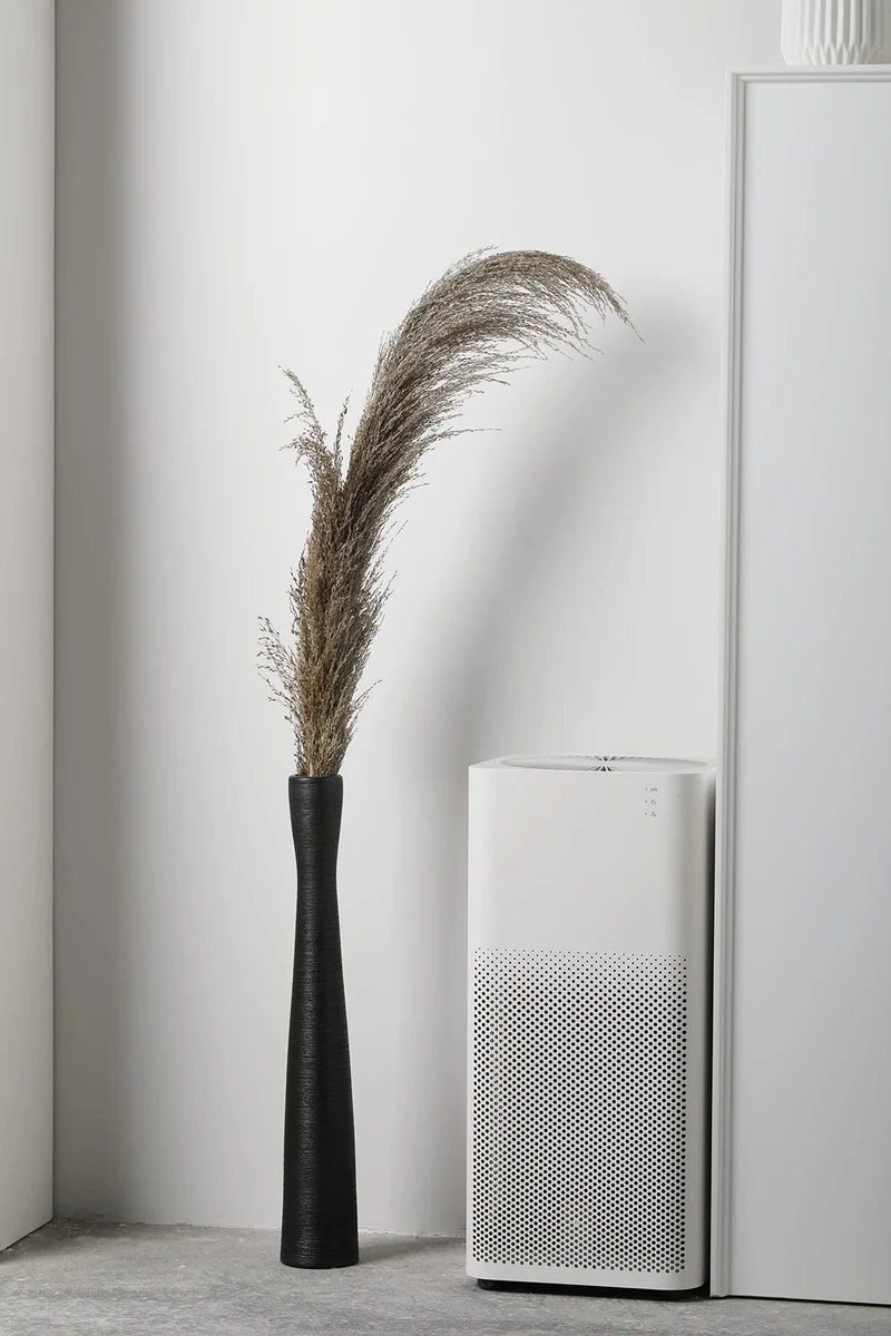 Cutfouwe Schwarz Keramik Vase Groß, Bodenvase 50cm, Deko Vase Schmal Hoch