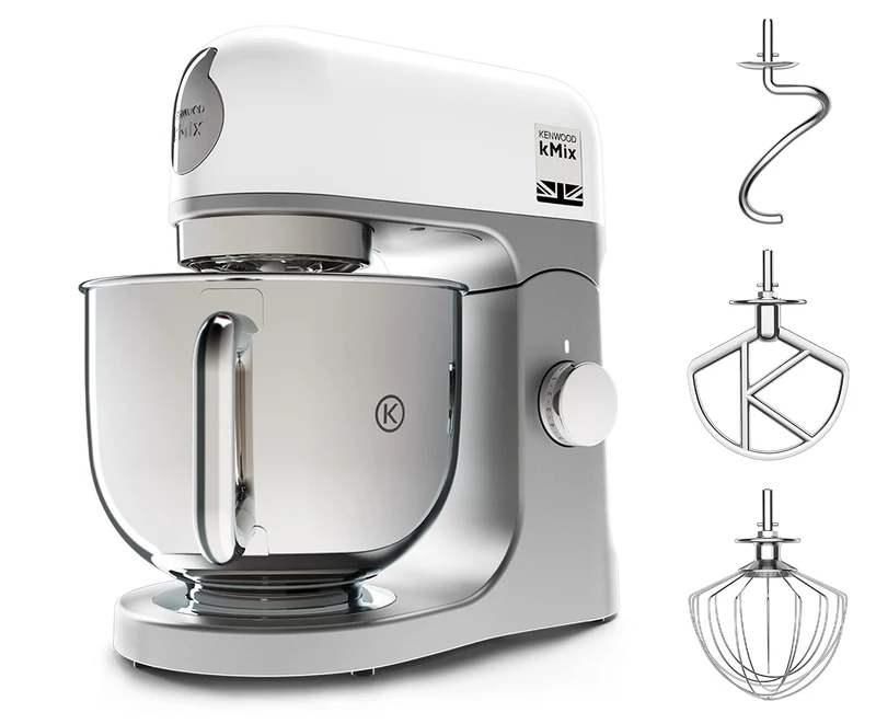Kenwood KMix - Küchenmaschine 1000W 5L Edelstahl 6 Stufen Weiß