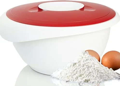 Westmark Rühr-/Backschüssel – 2,5 l, zweigeteilter Deckel, mit Ausgießer