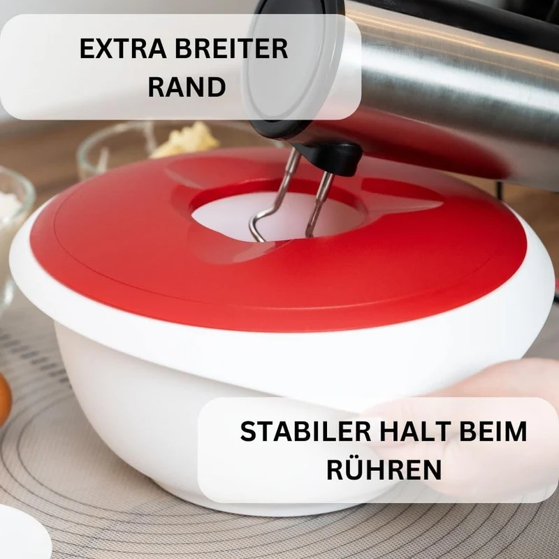 Westmark Rühr-/Backschüssel – 2,5 l, zweigeteilter Deckel, mit Ausgießer