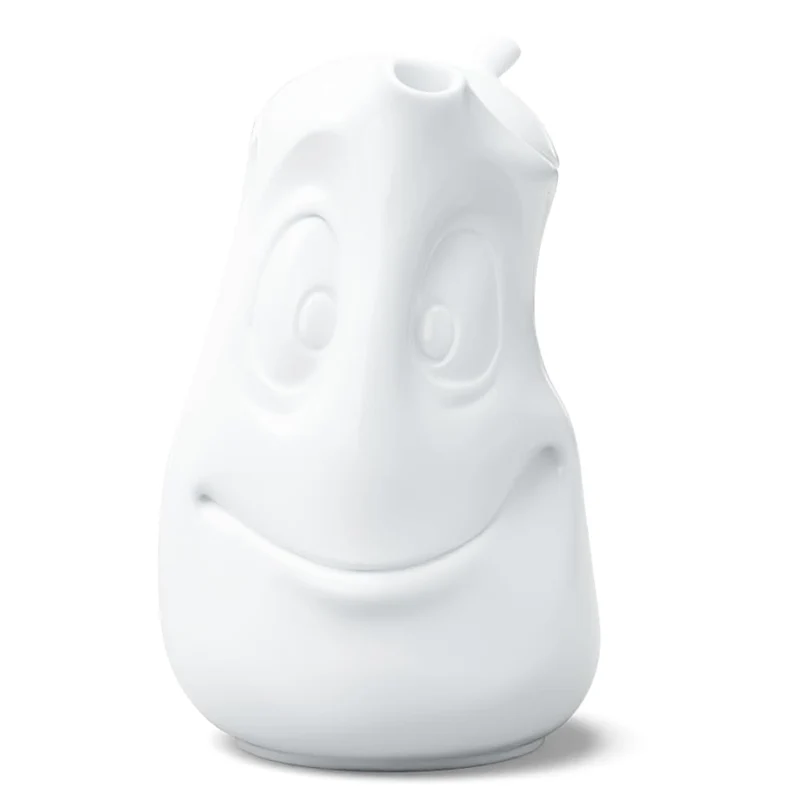 FIFTYEIGHT PRODUCTS / Tassen / Kanne „Gut drauf“ (Porzellan, 1200 ml, weiß, Made in Germany)