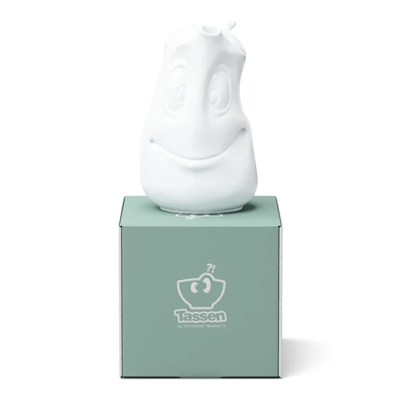 FIFTYEIGHT PRODUCTS / Tassen / Kanne „Gut drauf“ (Porzellan, 1200 ml, weiß, Made in Germany)