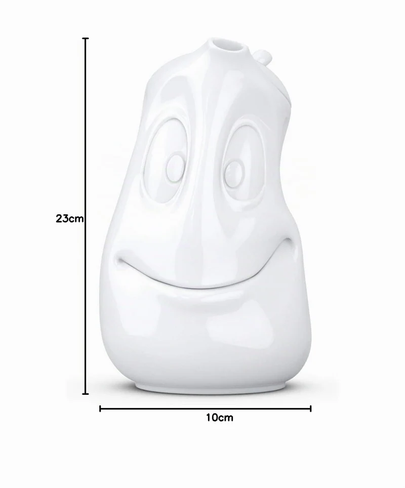 FIFTYEIGHT PRODUCTS / Tassen / Kanne „Gut drauf“ (Porzellan, 1200 ml, weiß, Made in Germany)